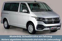 Schwellerrohre SCHWARZ ohne Tritt für VW T6 & T6.1 Edelstahl Ø63mm TÜV