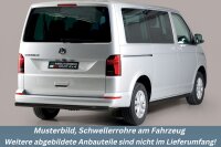 Schwellerrohre SCHWARZ ohne Tritt für VW T6 & T6.1 Edelstahl Ø63mm TÜV