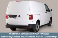 Schwellerrohre SCHWARZ ohne Tritt für VW T6 & T6.1 Edelstahl Ø63mm TÜV