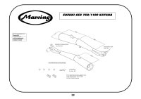 MARVING Auspuff Paar "Master" schwarz lackiert für Suzuki GSX 750/1100 KATANA