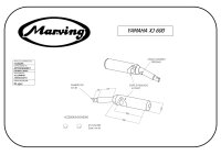 MARVING Auspuff "Master" schwarz lackiert + Aluhülle für Yamaha XJ 600 ALL.