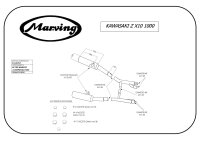 MARVING Auspuff Paar "Master" schwarz lackiert für KAWASAKI Z1000 ZX-10 Tomcat Ninja