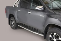 Trittbretter für TOYOTA HiLux Doppelkabine ab Bj.2021-  Edelstahl Ø50mm mit TÜV