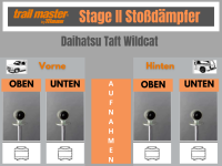 2 Stoßdämpfer Trailmaster für Daihatsu...