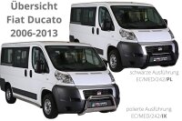 Frontbügel Edelstahl SCHWARZ für FIAT DUCATO 2006/2013 Frontschutzbügel mit Gutachten