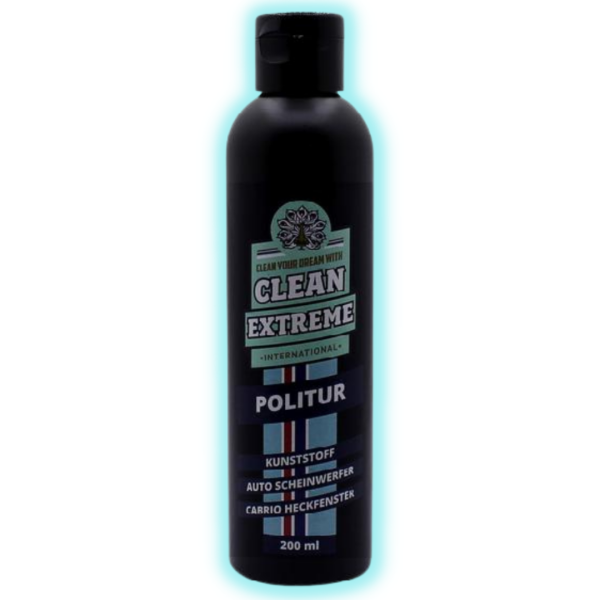 CLEANEXTREME Politur Kunststoff - Auto-Scheinwerfer - Cabrio-Heckfenster - 200 ml