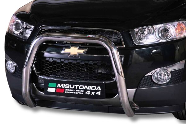 Frontbügel Edelstahl für Chevrolet Captiva 2011 - 76mm Gutachten Frontschutzbügel