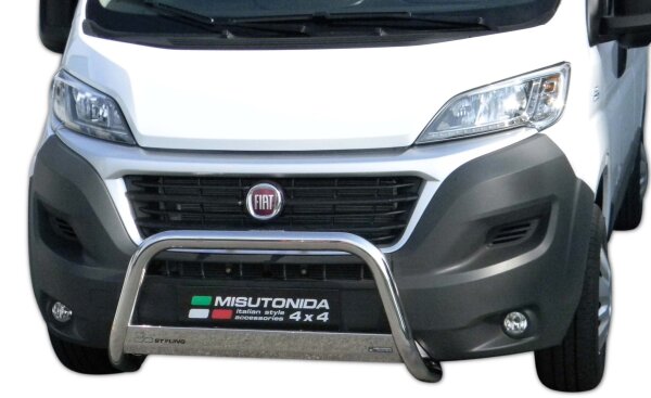 Frontbügel Edelstahl für Fiat Ducato 2014 - 63mm ABE Frontschutzbügel Bullbar