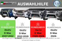 Frontbügel Edelstahl für Isuzu D-Max 2012-2016 Ø63mm mit Gutachten Frontschutzbügel