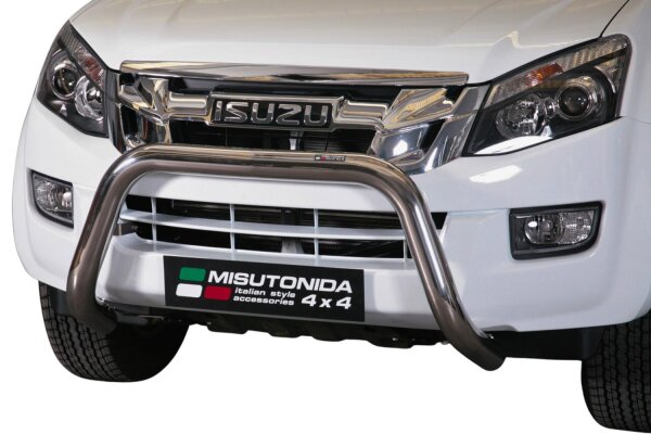 Frontbügel Edelstahl für Isuzu D-Max 2012-2016 Ø76mm ABE Frontschutzbügel