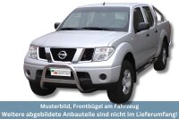 Frontbügel Edelstahl für Nissan Navara 2005 - 2009 63mm mit Gutachten Frontschutzbügel