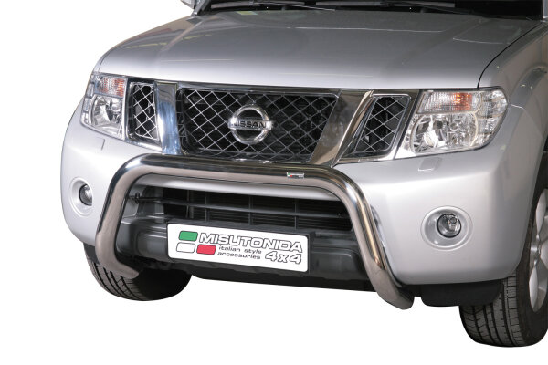 Frontbügel Edelstahl für Nissan Navara D40 V6 2010- Ø76mm ABE Frontschutzbügel