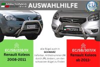 Frontbügel Edelstahl für Renault Koleos 2008 - 2011 76mm ABE Frontschutzbügel