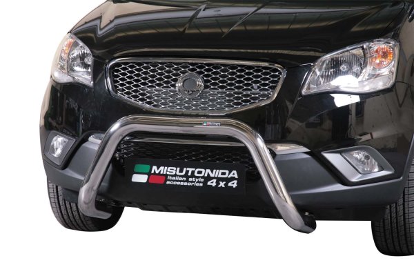 Frontbügel Edelstahl für Ssangyong Korando 2011 - 76mm mit ABE Frontschutzbügel