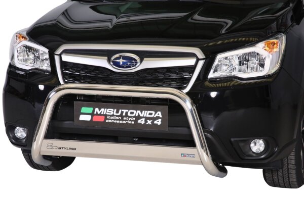 Frontbügel Edelstahl für Subaru Forester SJ 2013 - 63mm mit Gutachten Frontschutzbügel