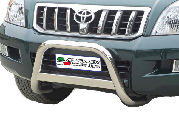 Frontbügel Edelstahl für Toyota Land Cruiser Prado J12 120 125 2002-09 63mm Gutachten Bullbar