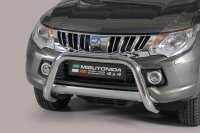 Frontbügel Edelstahl für Mitsubishi L200 KJOT Bj.2015- Ø76mm mit GutachtenRammschutz