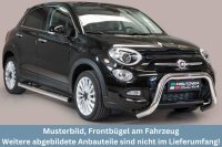 Frontbügel Edelstahl für Fiat 500X 2013-2018 76mm Gutachten Frontschutzbügel Bullbar