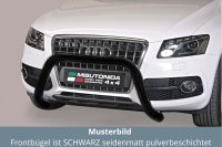 Frontbügel Edelstahl schwarz für Audi Q5 2008 - 2015 76mm ABE Frontschutzbügel