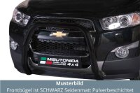 Frontbügel Edelstahl schwarz für Chevrolet Captiva 2011- Ø76mm Bullbar