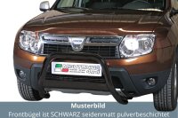 Frontbügel Edelstahl schwarz für Dacia Duster Bj.2010-2018 63mm mit ABE Bullbar