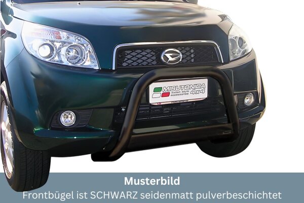 Frontbügel Edelstahl schwarz für Daihatsu Terios 2006 - 2009 Ø63mm ABE Bullbar